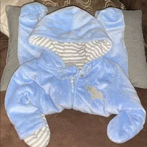 0-3m baby blue snow suit